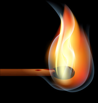 burning match