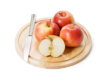 Red apple isolated on the white