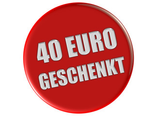 Button rot rund 40 EURO GESCHENKT
