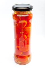 tomatoes canned in glass jars