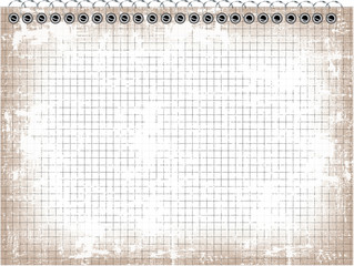 alter karierter Schulblock