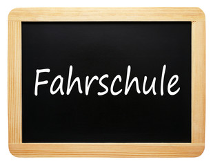 Obraz premium Kreidetafel mit Text Fahrschule