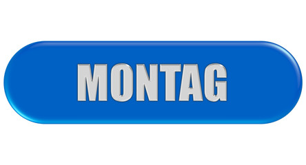 Button blau Seiten rund MONTAG