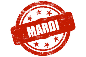 Grunge Stempel rot MARDI © Daniel Ernst