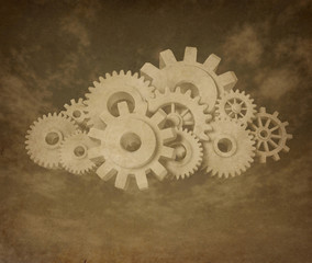 cloud computing vintage symbol