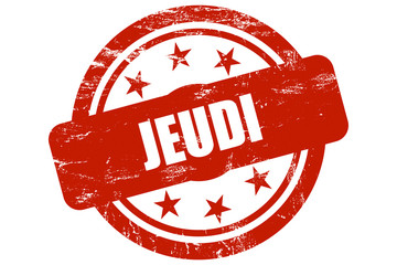 Sternen Stempel rot JEUDI © Daniel Ernst