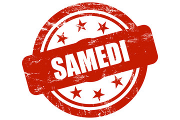 Sternen Stempel rot SAMEDI © Daniel Ernst
