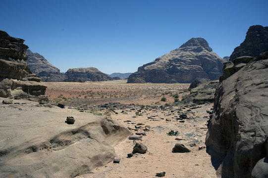 A view of the Wadi Rum desert