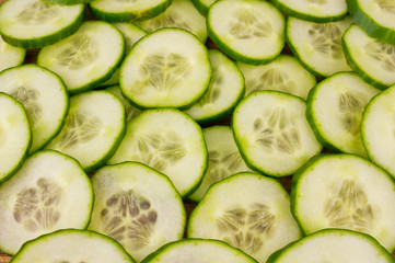 slices with cucumber