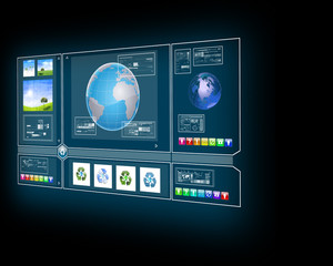 Fototapeta premium GPS navigator display