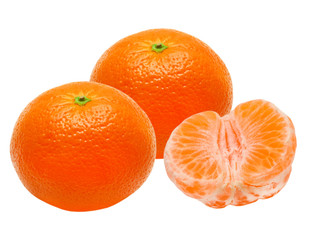 Mandarin isolated on white background
