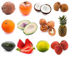 Set of fruits