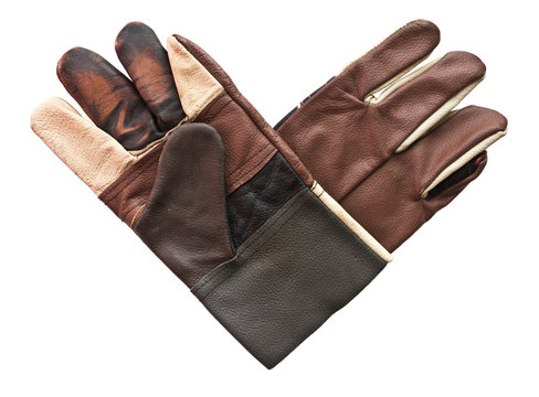 Mechanics Gloves Overlapping Heart Shape.