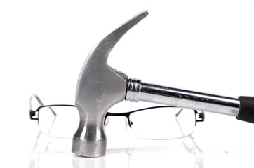 hammer and glasses