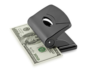 Black office hole punch