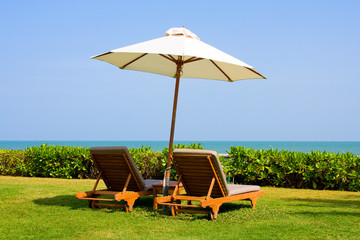 Recreation area of luxurious hotel