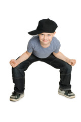 Playing a smiling boy