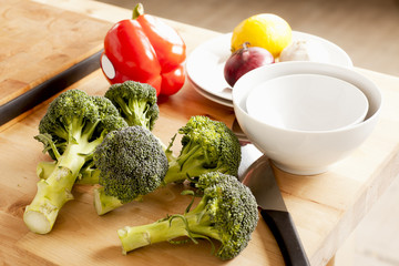 Vegetables in the kitchen