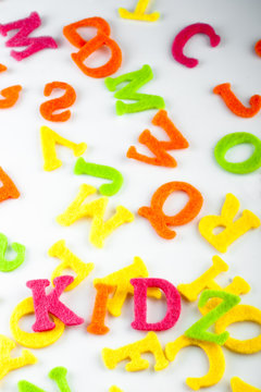 children concept with colorful letters