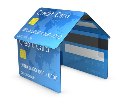 credit card house