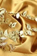 Background of gold cloth