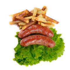 Sausages with french fries