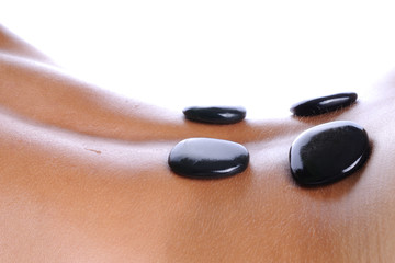 Massage - lava stone and oil
