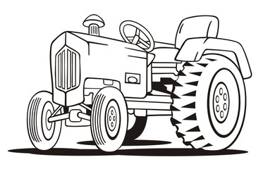 Tractor Coloring Template © jokatoons