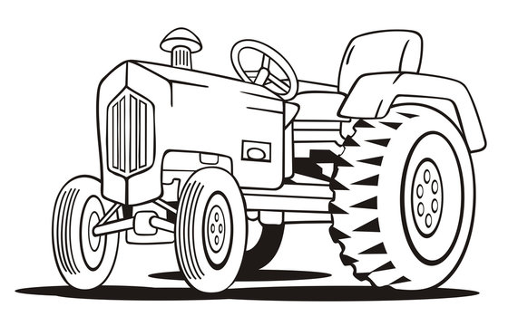 Tractor Coloring Template