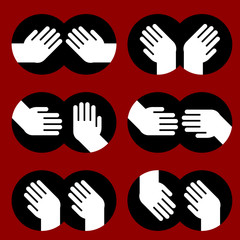 icons of human hands of various gestures