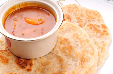 Famous Malaysia local food roti canai prata