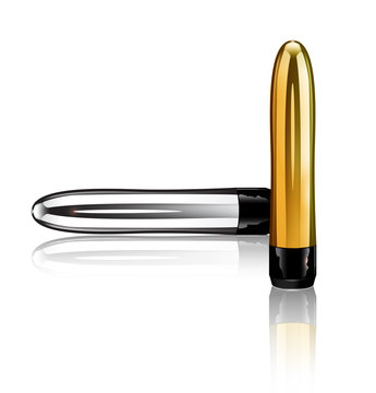sextoy pour adulte : vibromasseur argent et gold