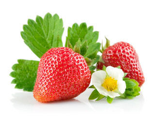 strawberry berry with green