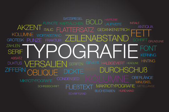 Typografie Wortwolke - vektor