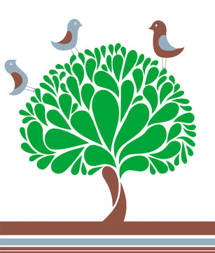birds tree