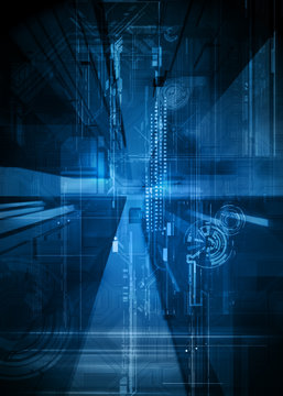 abstract tech design