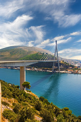 modern bridge near Dubrovnik, Croatia
