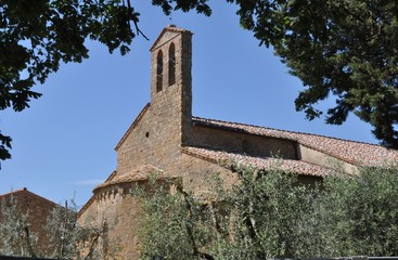 Fototapeta premium Pieve bei Castelmuzio in der Toskana