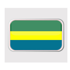 Flag of gabon in the form