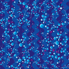 Bubbles seamless pattern. Vector repeat background.