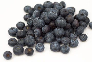 Fresh blueberry on the white background