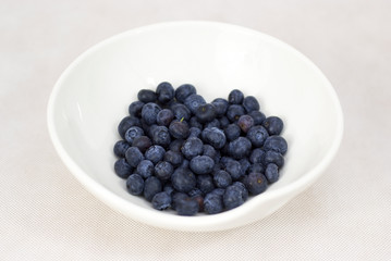Fresh blueberry on the white background