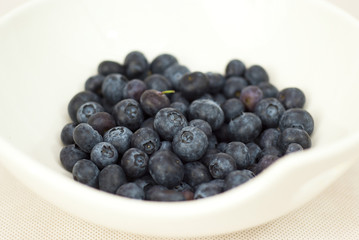 Fresh blueberry on the white background