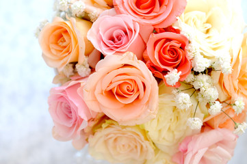 Obraz na płótnie Canvas Bukiet ślubny z róż