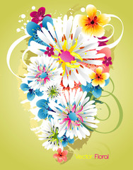 ilustracion de flores en vector
