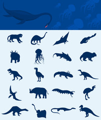 Collection of a dinosaur