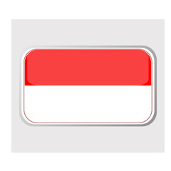 Flag of monaco in the form of an icon for a web of pages