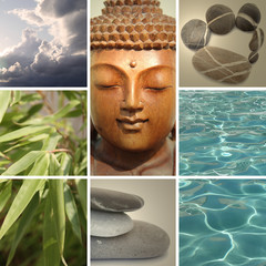 zen buddha collage