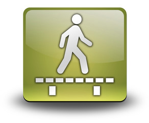 Yellow 3D Effect Icon "Walk On Boardwalk"
