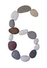 pebble 6 isolated on white